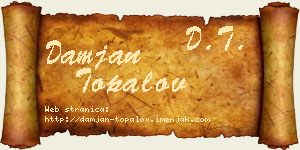 Damjan Topalov vizit kartica